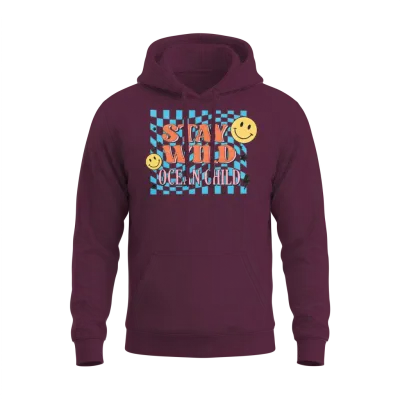 Retro Summer Sublimation Unisex Hoodie - Maroon