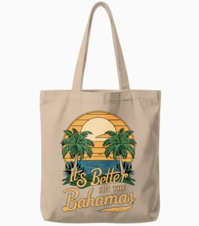 It S Better in the Bahamas Cool Tote Bags - Natural