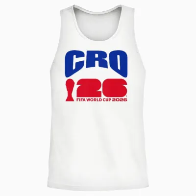 Kids Fifa World Cup26 Croatia Ball in Goal Unisex Tank Top - White