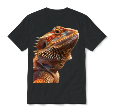 Bearded Dragon Unisex T-Shirt - Black