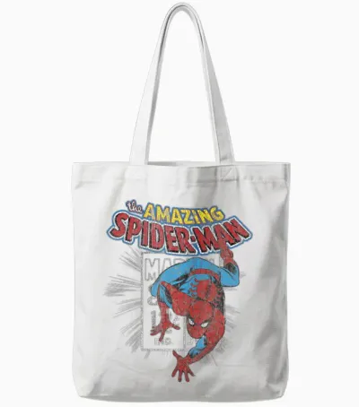 Marvel the Amazing Spider-Man Vintage Comic Tote Bags - White
