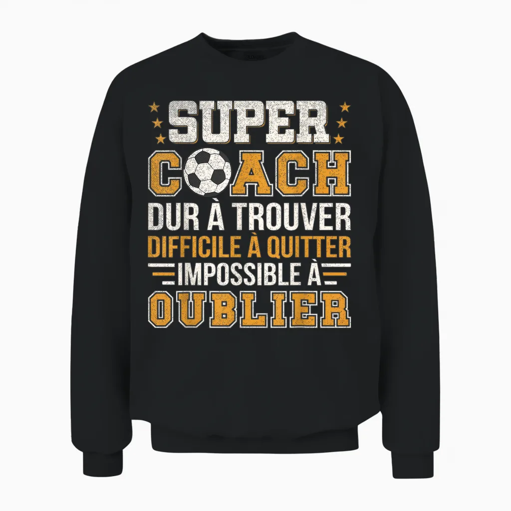 Super Coach Football Gift Coach Football End Season Unisex Sweatshirt in Black