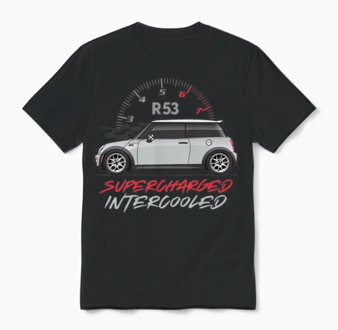 Superchargerd Pure Silver Unisex T-Shirt in Black