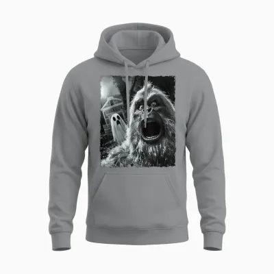 Funny Bigfoot Sasquatch Halloween Unisex Hoodie - Sport Grey