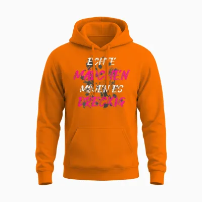 Echte Mädchen Muddy Race Schlammlauf Mud Run Unisex Hoodie - Safety Orange