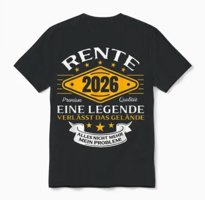 Rentner 2026 Legende Verlässt Das Gelände Ruhestand Unisex T-Shirt - Black