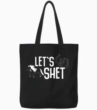Shetlandpony Shetland Pony Horses Horse Tote Bags - Black