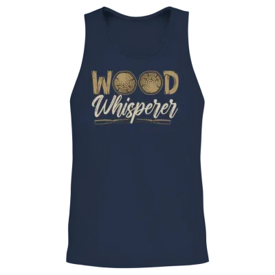 Woodturning Wood Whisperer Craftsmen Woodturner Unisex Tank Top - Navy