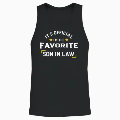 It's Official I'm the Favorite Son in Law Unisex Tank Top - Black