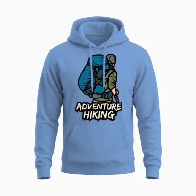 Adventure Hiking Unisex Hoodie - Carolina Blue