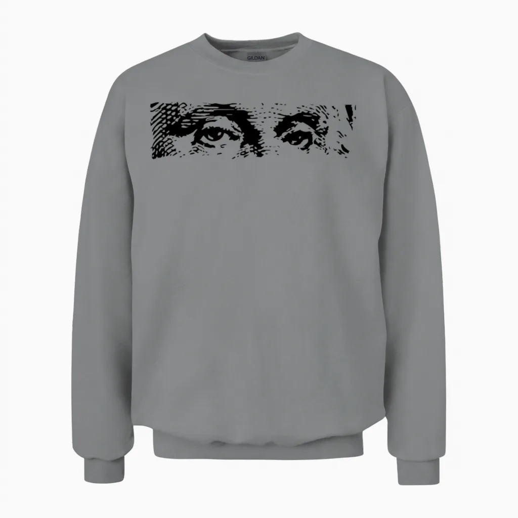 George Washington Dollar Money Unisex Sweatshirt in Sport Grey