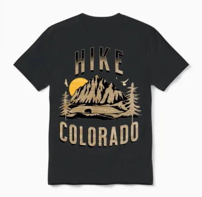 Colorado Hiking Unisex T-Shirt - Black
