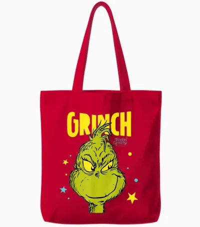 Grinch - the Christmas Star of Grinchmas Tote Bags - Red