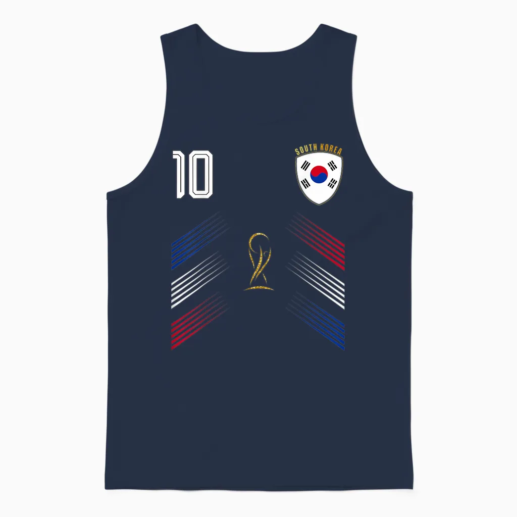 Drapeau Corée Du Sud Corée Du Sud Pride Lovers Retro Unisex Tank Top in Navy