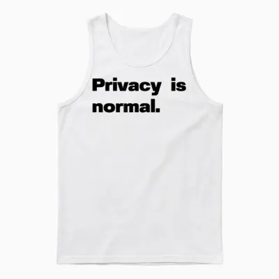La Vie Privée Est Normale. Unisex Tank Top - White