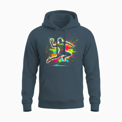 Handball & Handball Graphic | Men, Boys & Teens T-Shirt, Black, S Unisex Hoodie - Dark Heather