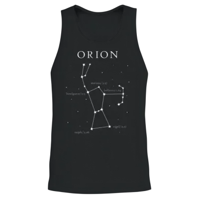 Orion Constellation Astronomy Stargazing Unisex Tank Top - Black