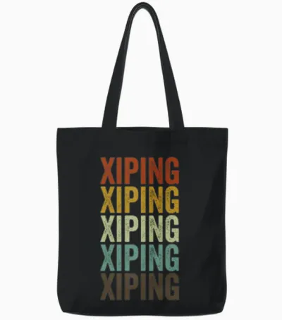 Xiping China Retro Vintage Tote Bags - Black