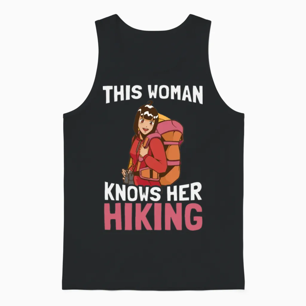 Hiking Trails Outdoor Hike Hiker Unisex Tank Top in Black