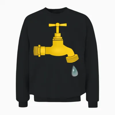 Dripping Faucet Unisex Sweatshirt - Black