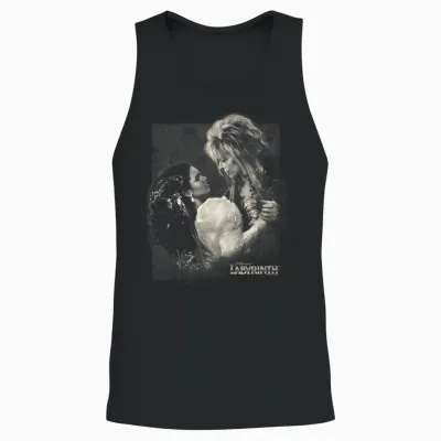 Labyrinth Official Licensed T-Shirt - Adult, Unisex-Adults, Unisex-Kids, Female - Black - Short Sleeve - Crew Neck - Slim Fit - Modern - Dance - Fantasy - Small Unisex Tank Top - Black