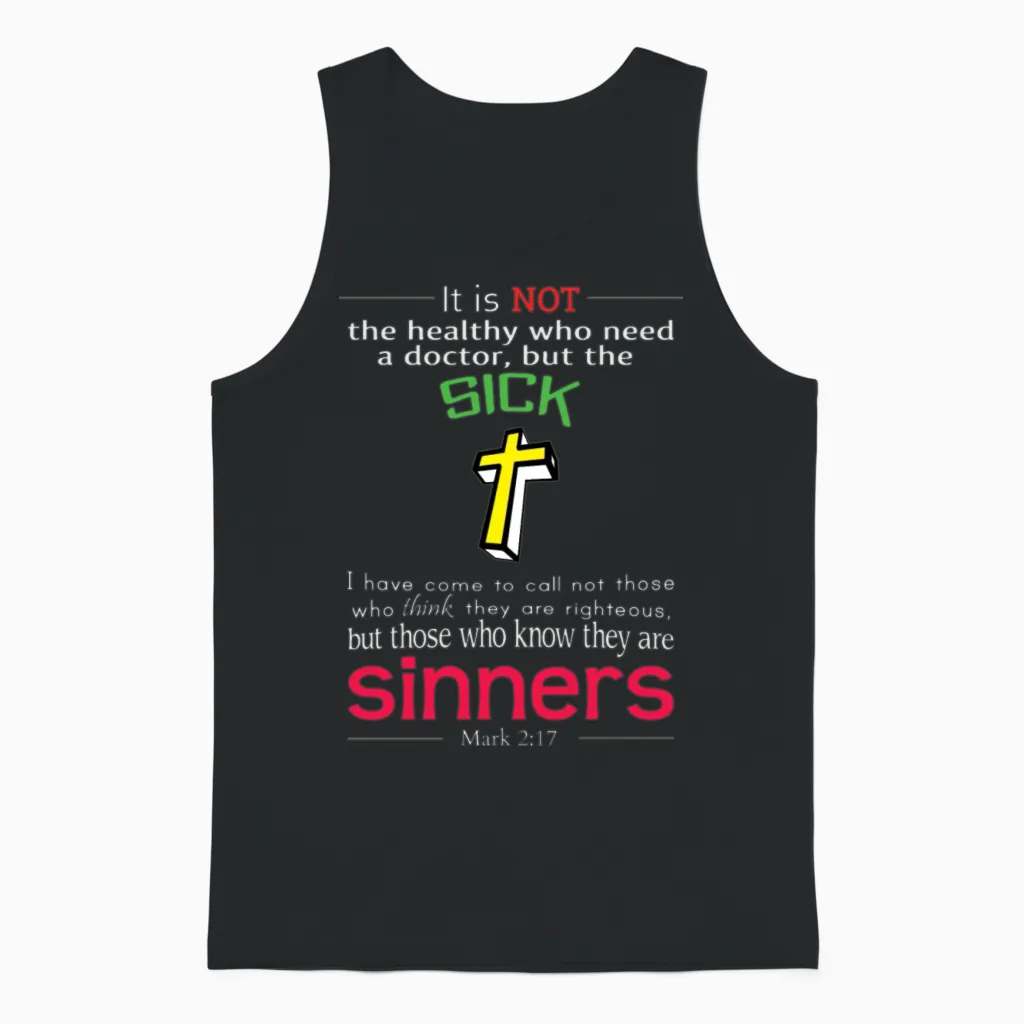 Mark 2:17 - Bible Verses & Scripture Unisex Tank Top in Black
