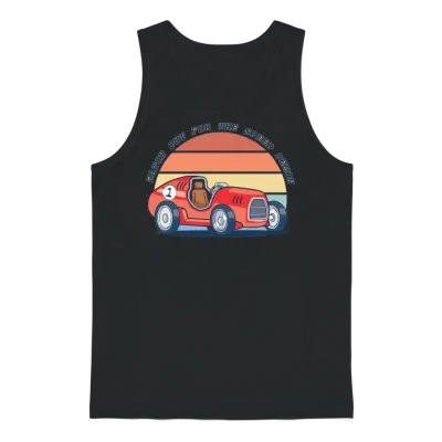 Speed Demon Retro Car Unisex Tank Top - Black