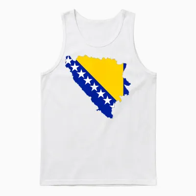 Bosnien Flagge Bosnische Farben Sarajevo Frauen Männer Bih Unisex Tank Top - White