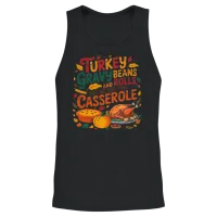 Unique Turkey Gravy Beans and Rolls Unisex Tank Top - Black – 2