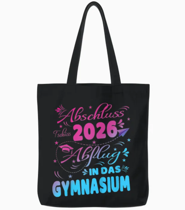 Schulkind Abschluss Grundschule 2026 Einschulung Gymnasium Tote Bags in Black