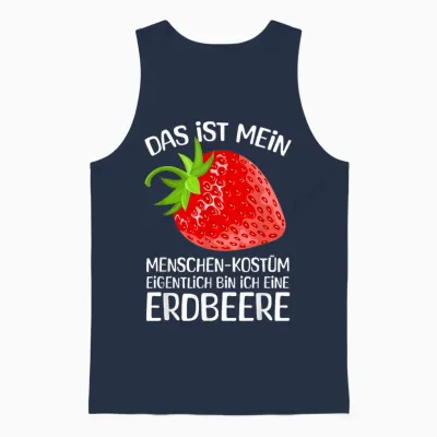Erdbeere Karneval Top Faschingskostüm Gruppenkostüm Fasching Oberteil Karnevalskostüm Für Die Fastnacht Schwarz Unisex S Unisex Tank Top - Navy
