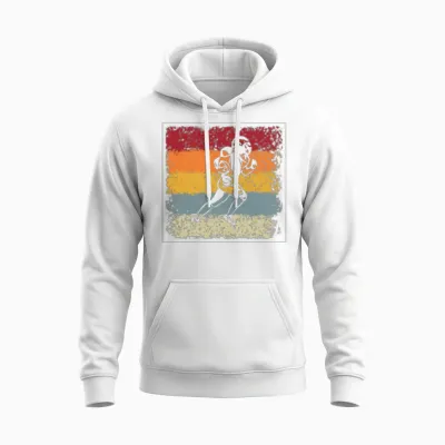 Rugby Retro Unisex Hoodie - White