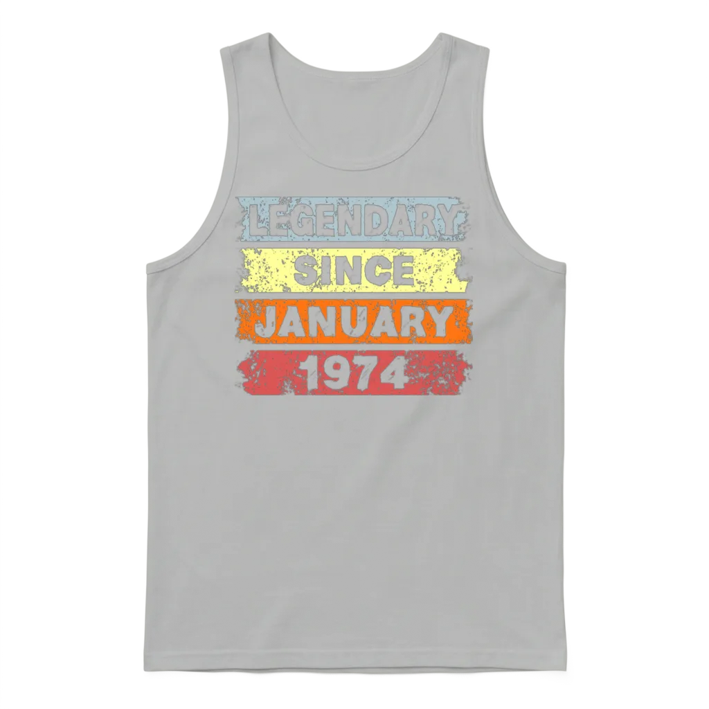 Legendary Since January 1974 - Present Unisex Tank Top - Ash