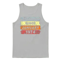 Legendary Since January 1974 - Present Unisex Tank Top - Ash – 1