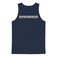 Unique I Love You Unisex Tank Top - Navy – 1