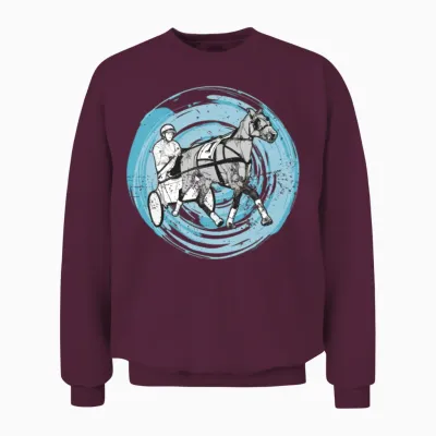 Trotting Horse Sulky Horses Trotting-Race Unisex Sweatshirt - Maroon