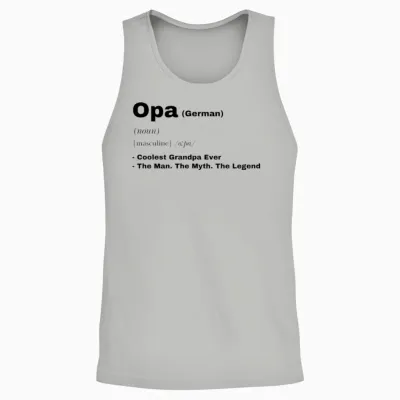 Funny German Opa Grandpa Design Unisex Tank Top - Ash