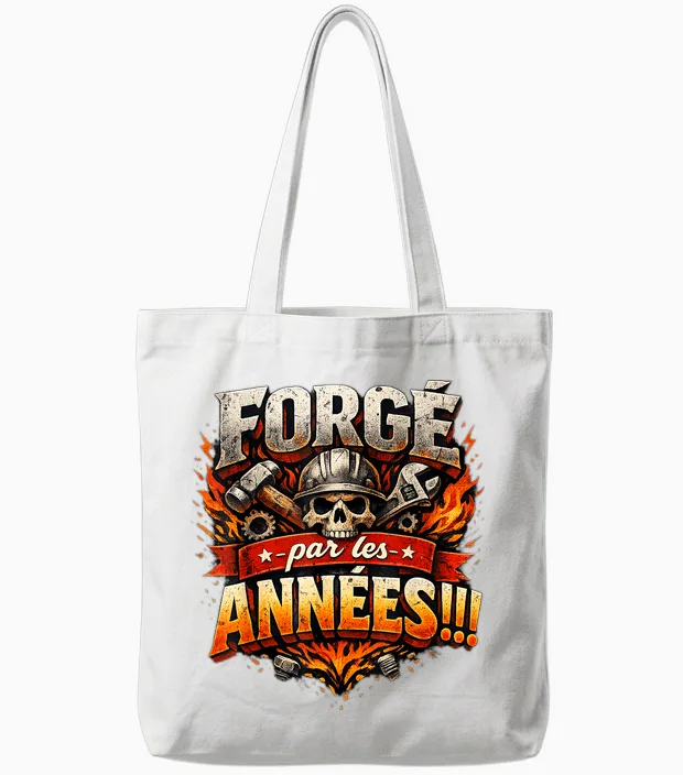Cadeau Anniversaire Homme Original Forgé Par Les Années Tote Bags in White