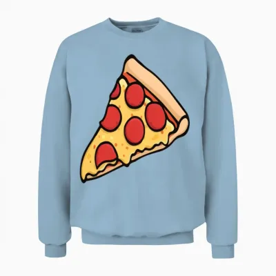 Funny Pizza Unisex Sweatshirt - Light Blue