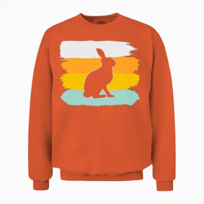 Rabbit Retro Unisex Sweatshirt - Orange