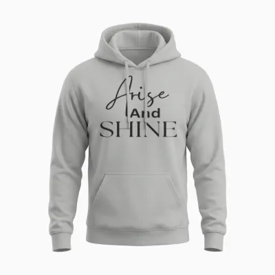 Arise and Shine Bible Verse Unisex Hoodie - Ash