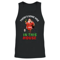 There's Some Hoes in This House , Santa , Ho Ho Ho Unisex Tank Top - Black – 2