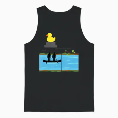Duck Funny Joke Unisex Tank Top - Black