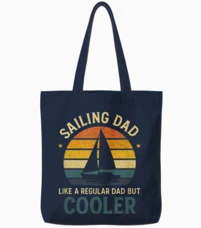 Segelboot Kapitän Segeln Segler Segelschiff Tote Bags - Navy