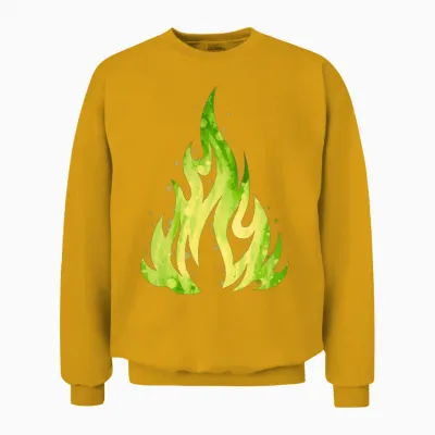 Flame Fire Flame Unisex Sweatshirt - Gold