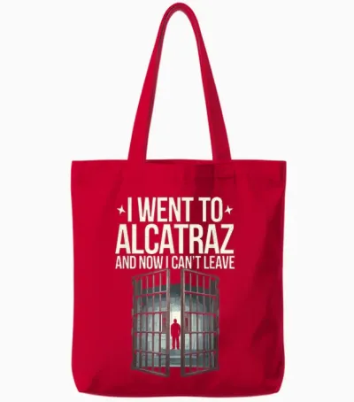 Prison Life Notorious Prison Alcatraz Inmates Penitentiary Tote Bags - Red
