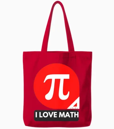 I Love Math Tote Bags - Red