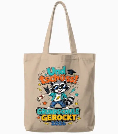 Kinder Grundschule Gerockt 2026 Und Tschüss Abgänger Absolvent Tote Bags - Natural