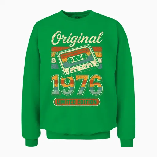 50th Birthday Man Woman 50 Years Deco 1976 Funny Gift Unisex Sweatshirt - Irish Green