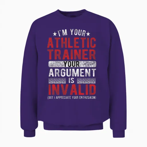 Certified Athletic Trainer at Athletic Training Unisex Sweatshirt in Purple